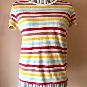 Madewell | Lo-Fi  Lo-Fi Shrunken Tee in Lennie Stripe Size Small